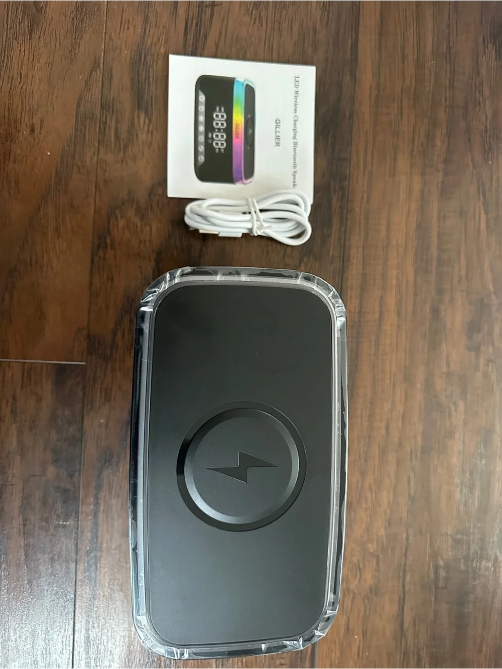 Wireless LED Bluetooth Speaker Alarm Clock & Charger